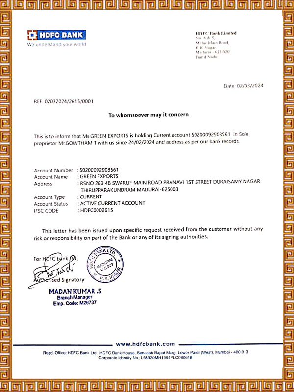 HDFC-certificate
